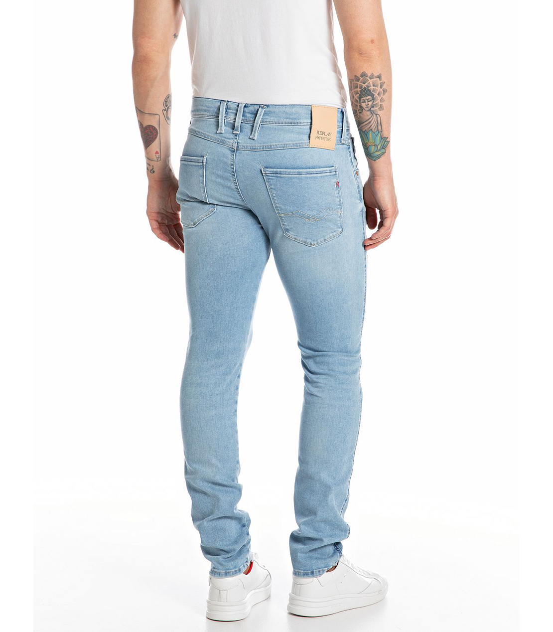 スリムフィットANBASS Hyperflex Re-used Original Broken & Repair 詳細画像 ライトブルー 2